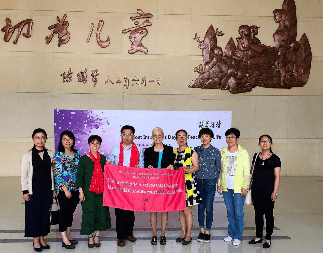 Teresa with editors of Chinese Full-circle learning materials