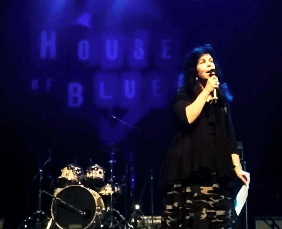 Marisol on stage at the house of blues.