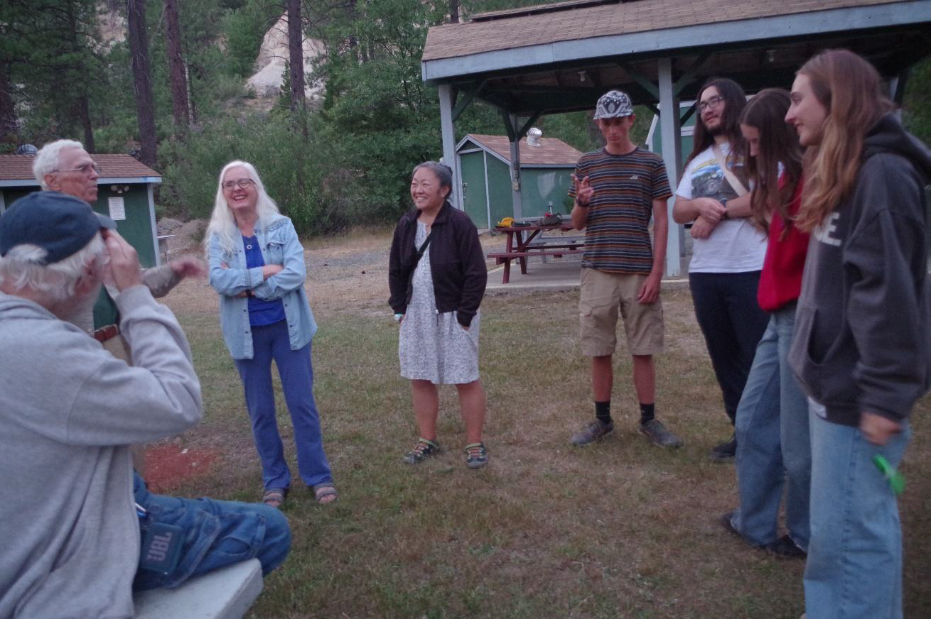 Audubon officials Rudy Darling and Don Rivenes (left) led the discussion of owls and birds as canaries in the coalmine. (Photo by Aleesha Gilbert)