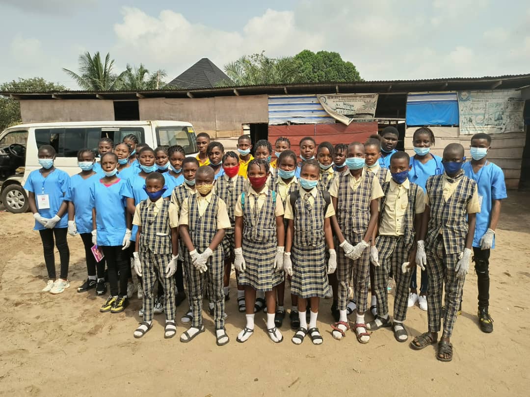 Nigerian Learners conducting health checks in a church